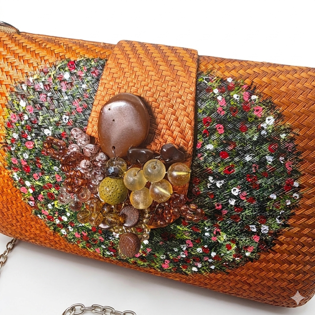 Amber Bloom clutch