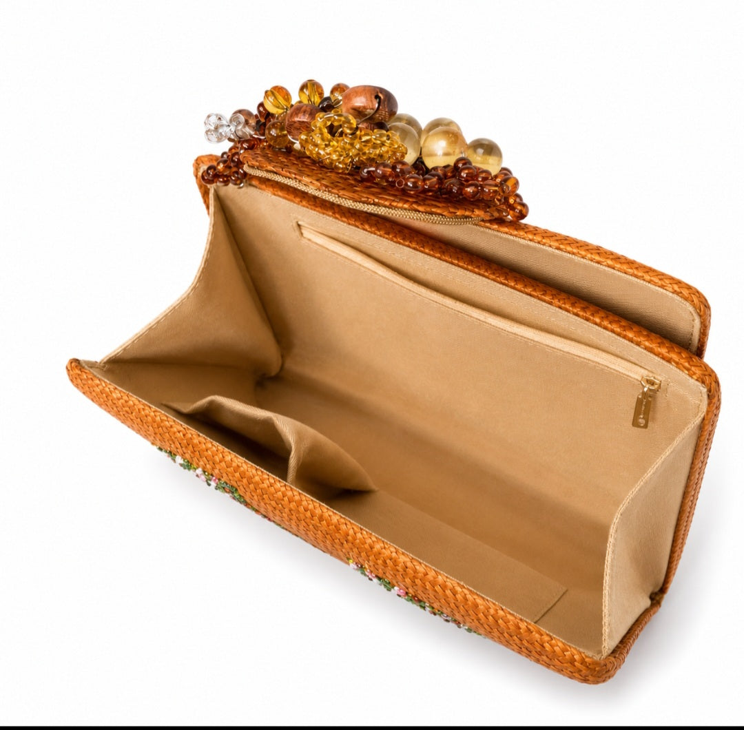 Amber Bloom clutch